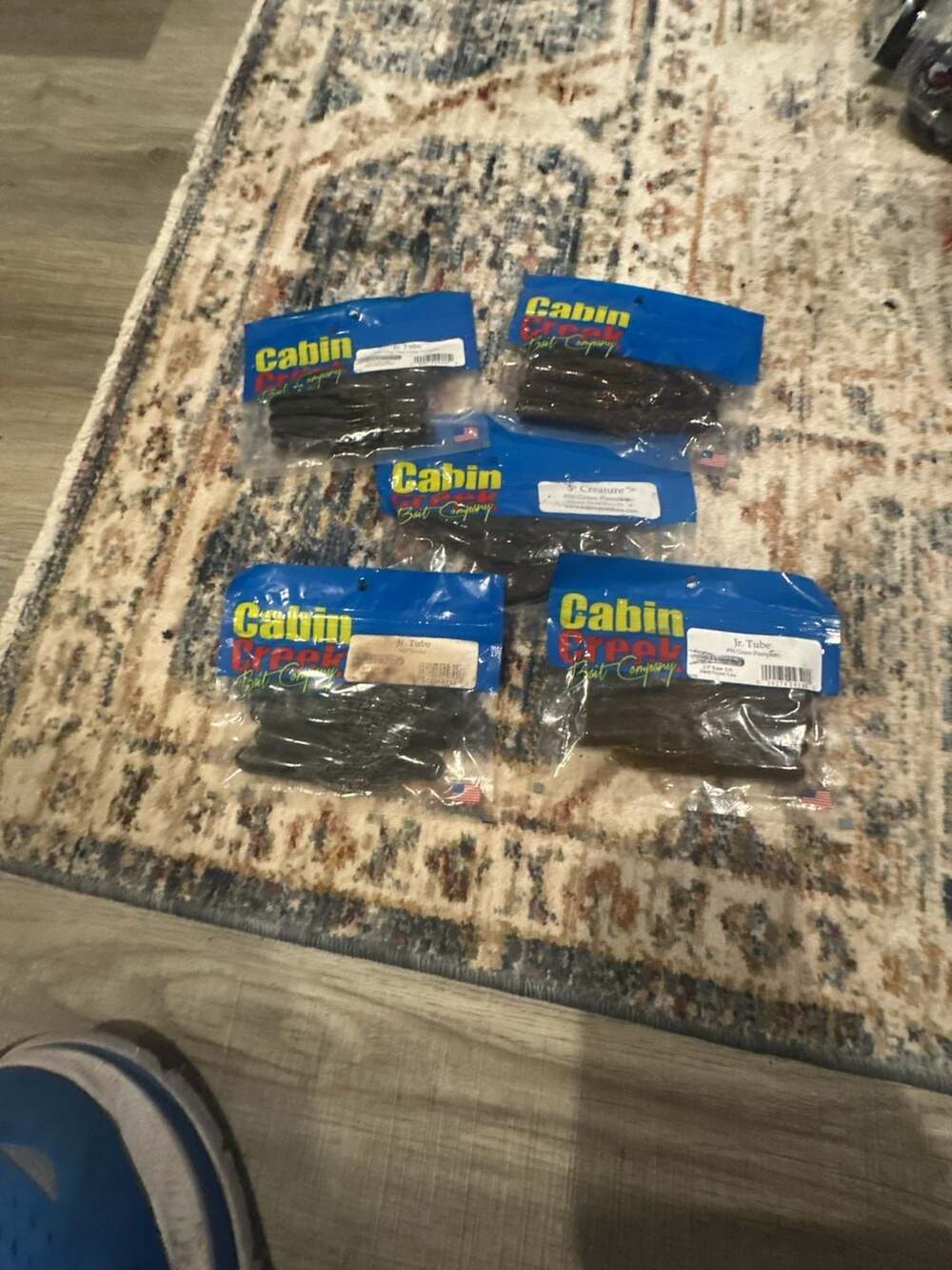 Cabin Creek Bait Company Jr. Tube and Creature Soft Bait Lot 6 Packs